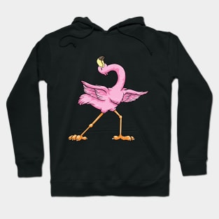 Funny flamingo is doing yoga Hoodie